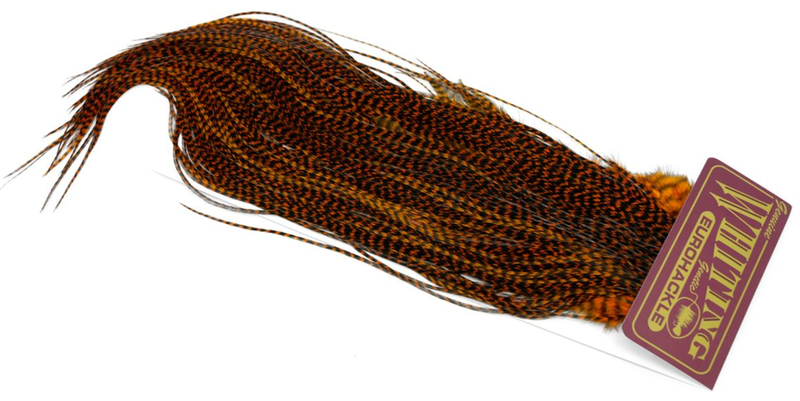 Eurohackle Saddle Grizzly dyed Burnt Orange